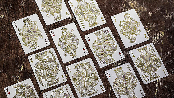 White Gold Edition Playing Cards by Joker and the Thief