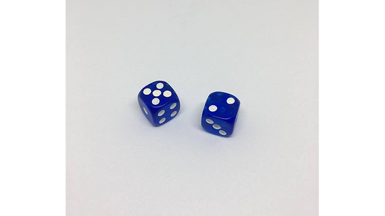 Dice Without Two CLEAR BLUE (2 Dice Set) by Nahuel Olivera Magic and Aton Games - Trick