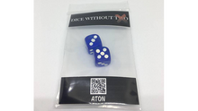  Dice Without Two CLEAR BLUE (2 Dice Set) by Nahuel Olivera Magic and Aton Games - Trick