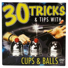  30 Tricks Cups and Balls DVD in Compact Sleeve with Cups &amp; Balls