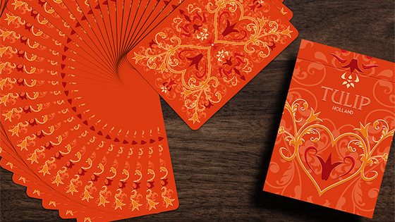 Tulip Playing Cards (Orange) by Dutch Card House Company