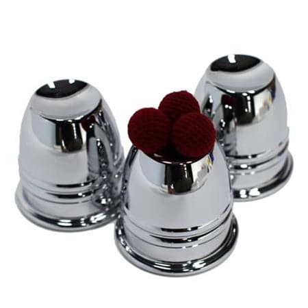 Chrome Cups and Balls by Magic Makers - Professional