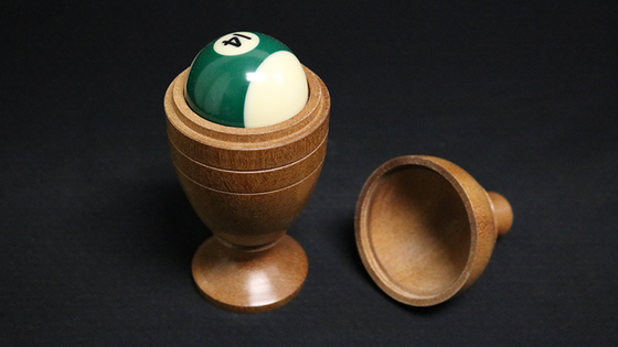 Deluxe Wooden Pool Ball Vase by Merlins Magic - Trick