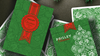 Paisley Metallic Green Christmas Playing Cards by Dutch Card House Company