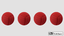  Rope Balls 1 inch / Set of 4 (Red) by Mr. Magic - Trick