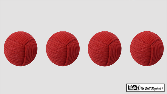 Rope Balls 1 inch / Set of 4 (Red) by Mr. Magic