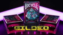  Gilded Fushia Bicycle Cybershock Playing Cards