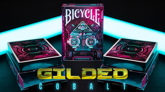 Gilded Cobalt Bicycle Cybershock Playing Cards