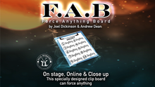  FAB BOARD A5/BLACK(Gimmicks and Online Instruction) by Joel Dickinson & Andrew Dean - Trick