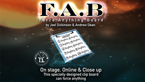 FAB BOARD A5/RED (Gimmicks and Online Instruction) by Joel Dickinson & Andrew Dean - Trick