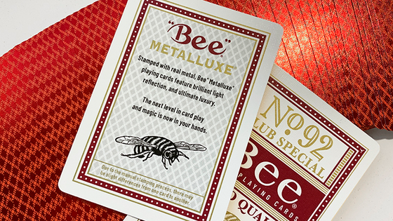 Bee Red MetalLuxe Playing Cards by US Playing Card