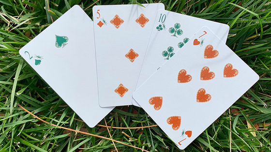 Gilded Grasshopper Light (Jade) Playing Cards