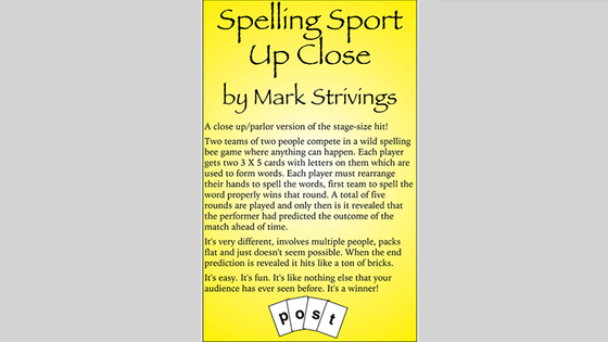 SPELLING SPORT CLOSE -UP by Mark Strivings - Trick