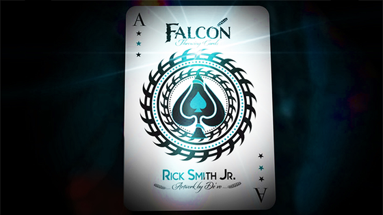 Aqua Falcon Throwing Cards by Rick Smith Jr. and De'vo