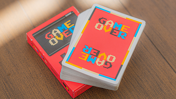 Game Over Red Playing Cards by Gemini