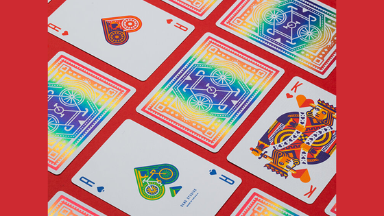 DKNG Rainbow Wheels (Purple) Playing Cards by Art of Play