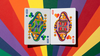 DKNG Rainbow Wheels (Red) Playing Cards by Art of Play