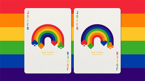 DKNG Rainbow Wheels (Blue) Playing Cards by Art of Play