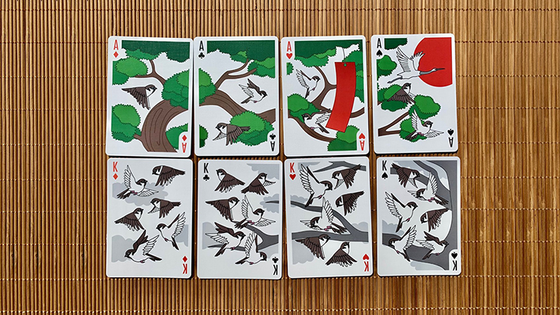 Gilded Bicycle Sparrow Hanafuda Fusion Playing Cards