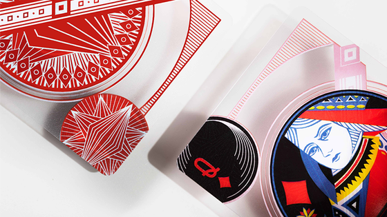 Red Transparent Playing Cards by MPC