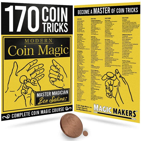 Modern Coin Magic 170 Coin Tricks Kit