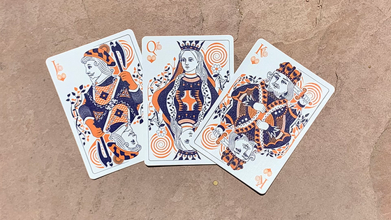 Gilded Bicycle Snail (Orange) Playing Cards