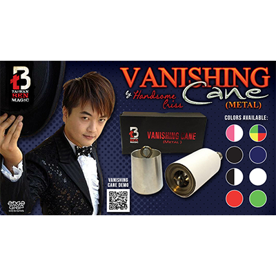 Vanishing Cane (Metal / Yellow) by Handsome Criss and Taiwan Ben Magic