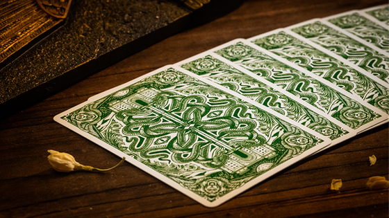 Babylon (Forest Green) Playing Cards by Riffle Shuffle