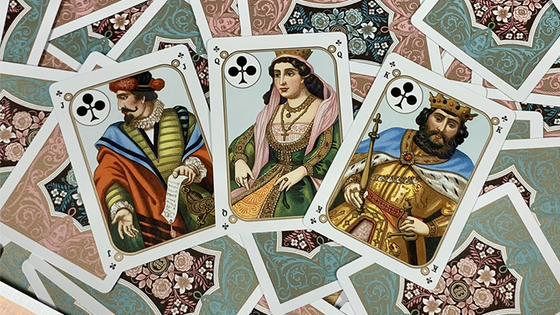 Gilded Four Continents (Blue) Playing Cards