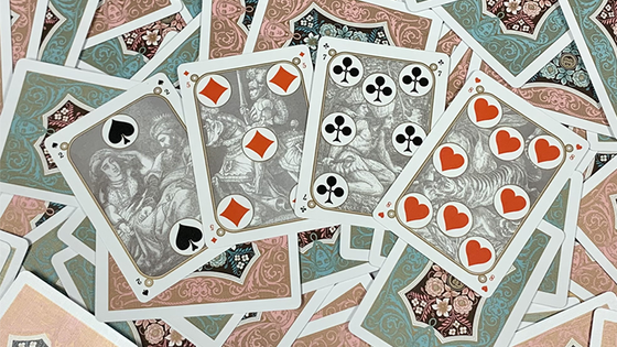 Gilded Four Continents (Blue) Playing Cards