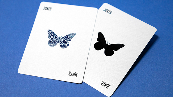 Butterfly Worker Marked Playing Cards (Blue) by Ondrej Psenicka