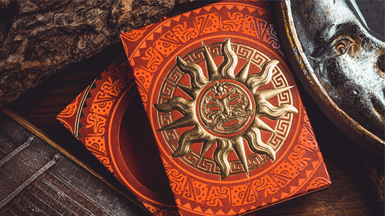 Gilded Maya Sun Playing Cards