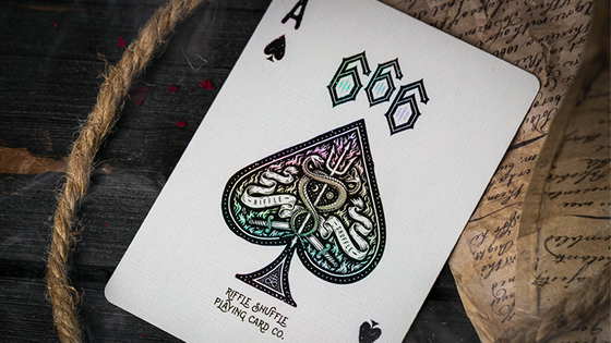 666 Dark Reserves Holographic Foiled Edition Playing Cards by Riffle Shuffle