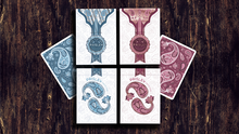  Marked Paisley Ton sur Ton Poudre Blue Playing Cards