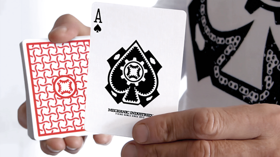 TURN (Red) Playing Cards by Mechanic Industries