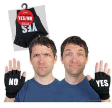  Talk to the Hand Yes/No Fingerless Gloves by Archie McPhee