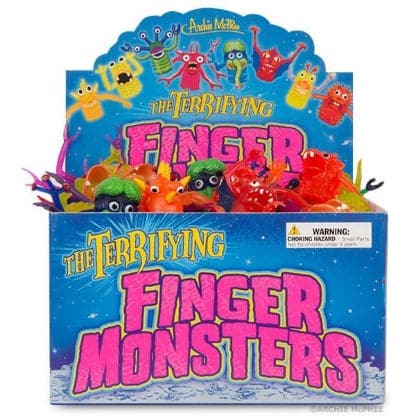 The Terrifying Finger Monsters (Each) by Archie McPhee