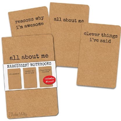 Narcissist Notebooks by Archie Mcphee