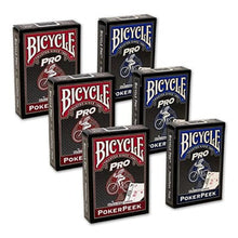  Cards Bicycle Pro Poker Peek - 6 PACK (Mixed) USPCC