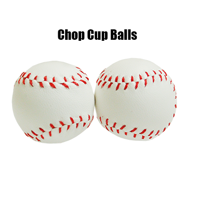 Chop Cup Balls White Leather (Set of 2) by Leo Smetsers