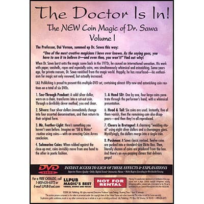The Doctor Is In - The New Coin Magic of Dr. Sawa Vol 1 - DVD
