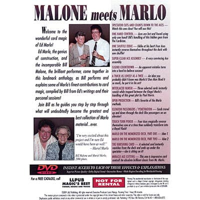 Malone Meets Marlo #2 by Bill Malone - DVD