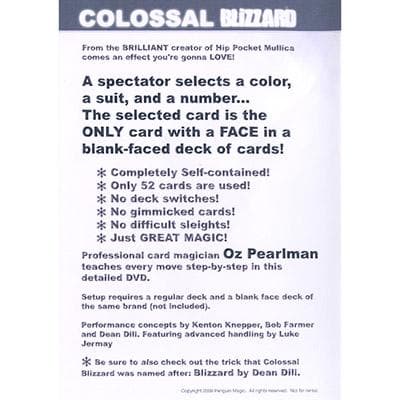 Colossal Blizzard by Anthony Miller and Penguin Magic DVD (Open Box)