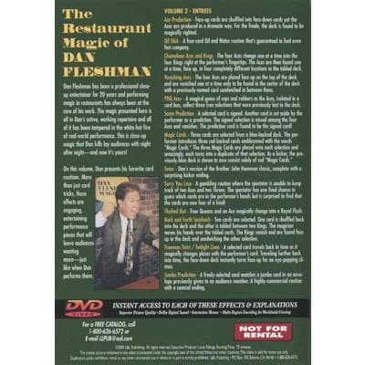 Restaurant Magic Volume 2 by Dan Fleshman DVD