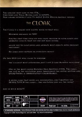 The Cloak by Justin Miller DVD (Open Box)