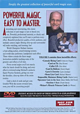 Easy to Master Card Miracles Volume 8 by Michael Ammar DVD (OPEN BOX)