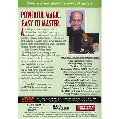 Easy to Master Card Miracles Volume 9 by Michael Ammar (Open Box)