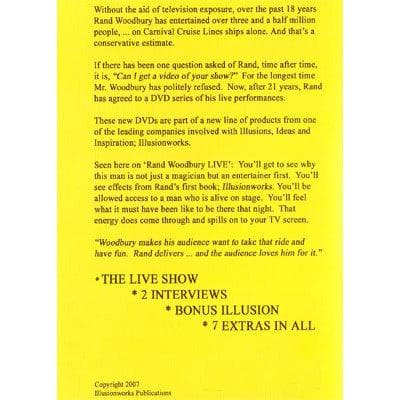 LIVE Celebration Tour '91: Volume One by Rand Woodbury DVD (Open Box)
