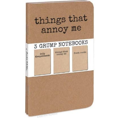 Grump Notebooks by Archie Mcphee