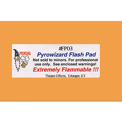 Theatre Effects Pyrowizard??Flash Paper Sheets - 2"x3" 20 sheets